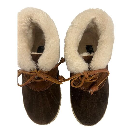 Sperry Elayna Slipper Suede Faux Fur Comfortable Rubber sole women's 6 - Picture 4 of 7